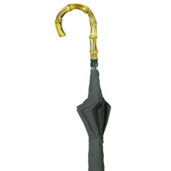 Mens Walking Umbrellas|Ladies Walking-Umbrella Heaven Bamboo Cane Crook Handle Umbrella Black