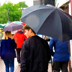 Mens Walking Umbrellas|Ladies Walking-Umbrella Heaven Bamboo Cane Crook Handle Umbrella Black
