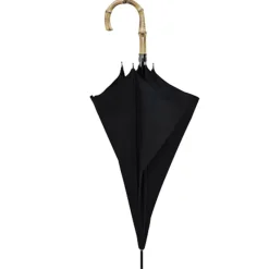 Mens Walking Umbrellas|Ladies Walking-Umbrella Heaven Bamboo Cane Crook Handle Umbrella Black