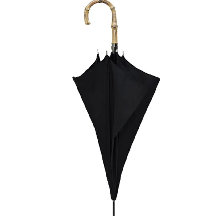 Mens Walking Umbrellas|Ladies Walking-Umbrella Heaven Bamboo Cane Crook Handle Umbrella Black