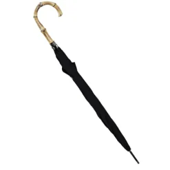 Mens Walking Umbrellas|Ladies Walking-Umbrella Heaven Bamboo Cane Crook Handle Umbrella Black