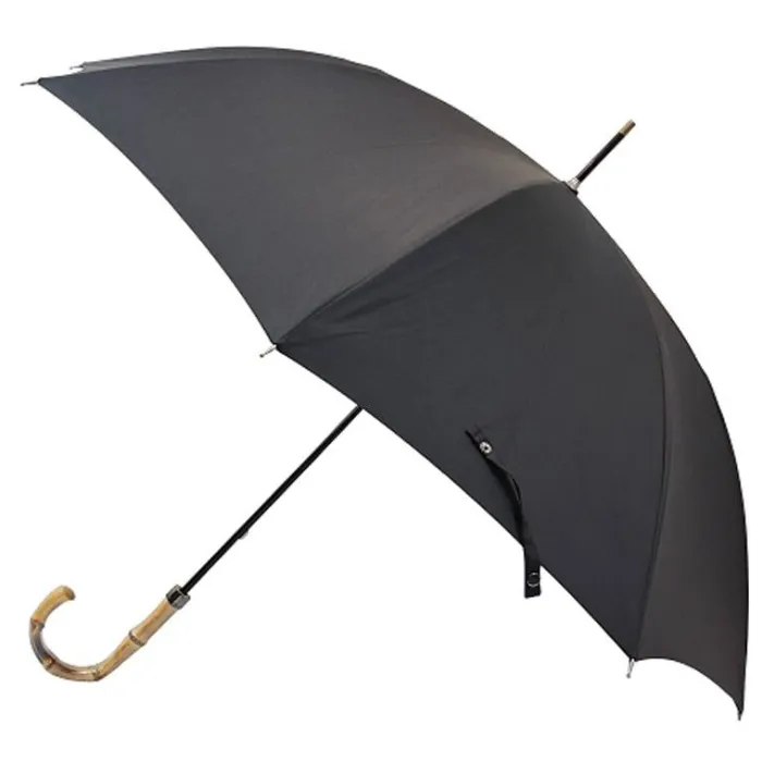 Mens Walking Umbrellas|Ladies Walking-Umbrella Heaven Bamboo Cane Crook Handle Umbrella Black