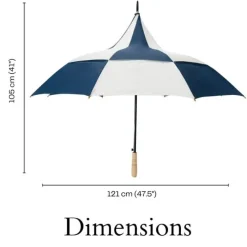Windproof Golf Umbrellas|Golf Umbrellas-Umbrella Heaven Big Top Blue and White Umbrella