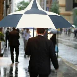Windproof Golf Umbrellas|Golf Umbrellas-Umbrella Heaven Big Top Blue and White Umbrella