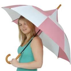 Ladies Vintage Umbrellas|Ladies Vintage Umbrellas-Umbrella Heaven Big Top Ella Pink and White Umbrella