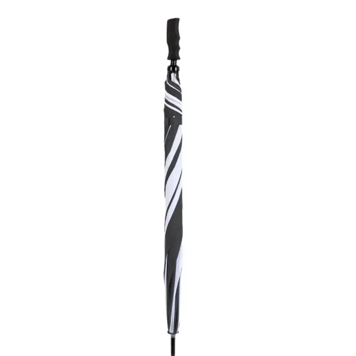 Windproof Golf Umbrellas|Golf Umbrellas-Umbrella Heaven Black & White Golf Umbrella – Windproof