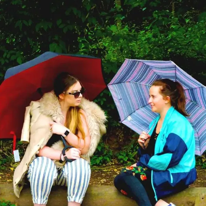 Upside Down Umbrella|Novelty Umbrellas-Umbrella Heaven Black and Red Reverse Umbrella Inside Out Double Canopy