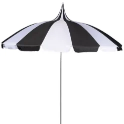 Garden Parasols|Beach Parasols-Umbrella Heaven Black and White Pagoda Garden Parasol