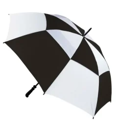 Windproof Golf Umbrellas|Golf Umbrellas-Umbrella Heaven Black and White Vented Golf Umbrella – Auto-Open