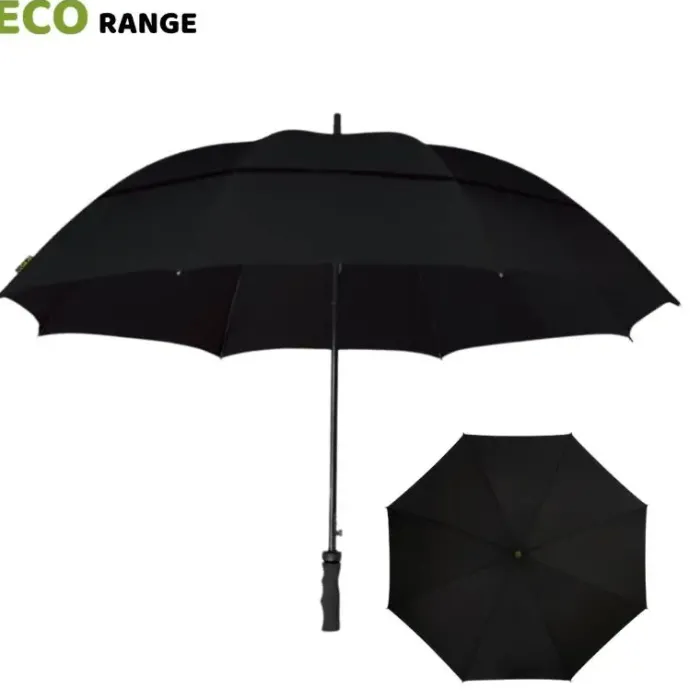Windproof Golf Umbrellas|Golf Umbrellas-Umbrella Heaven ECO Golf Umbrella – Automatic – Vented – Windproof Black