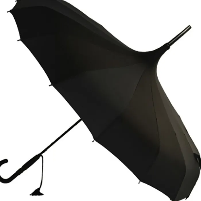 Ladies Vintage Umbrellas|Ladies Vintage Umbrellas-Umbrella Heaven Oriental Pagoda Umbrella Black