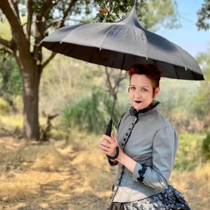 Ladies Vintage Umbrellas|Ladies Vintage Umbrellas-Umbrella Heaven Oriental Pagoda Umbrella Black