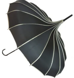 Ladies Vintage Umbrellas|Ladies Vintage Umbrellas-Umbrella Heaven Pagoda Princess Umbrella Black