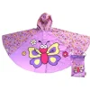 Children’s Raincoats & Ponchos|Kids Dome Umbrella-Umbrella Heaven BUTTERFLY Poncho – Children’s Butterfly Design Rain Poncho