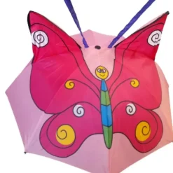 Kids Character Umbrellas|Girls Umbrellas-Umbrella Heaven Butterfly Umbrella Pink