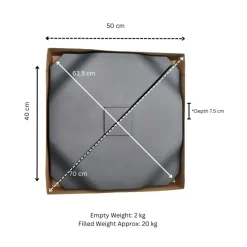 Umbrella / Parasol Bases|Garden Parasols-Umbrella Heaven Cantilever Parasol Base Tiles – sand fillable, 60kg (3 Slabs)