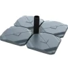 Umbrella / Parasol Bases|Garden Parasols-Umbrella Heaven Cantilever Parasol Base Tiles – water/sand fillable, 80kg (4 Slabs)
