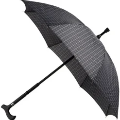 Walking Stick Umbrella|Mens Walking Umbrellas-Umbrella Heaven Checked Walking Stick Umbrella