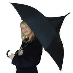UV Protection Walking Umbrellas|Windproof Umbrellas-Umbrella Heaven Classic Black Pagoda Umbrella – UV Protective Umbrella