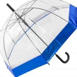 Dome Umbrellas|Ladies Walking-Umbrella Heaven Clear Dome Umbrella with Metallic Border – choice of 3 colours