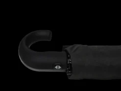 Mens Folding Umbrellas|Special Offers-Umbrella Heaven Commuter’s Crook Handle Compact Umbrella Black