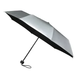UV Protection Folding Umbrellas|Mens Folding Umbrellas-Umbrella Heaven Compact Folding UV Travel Umbrella Silver