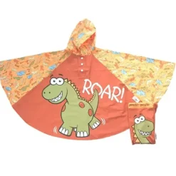 Children’s Raincoats & Ponchos|Kids Dome Umbrella-Umbrella Heaven DINOSAUR PONCHO – Childrens Rain Poncho