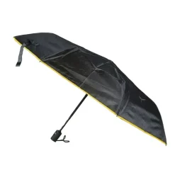 Mens Folding Umbrellas|Special Offers-Umbrella Heaven Double Canopy Compact Umbrella – black outer / yellow inner