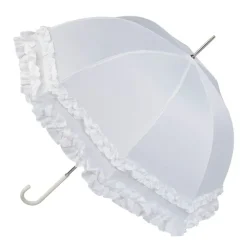 Bridal Umbrellas|Ladies Vintage Umbrellas-Umbrella Heaven Double Frilled Umbrella White