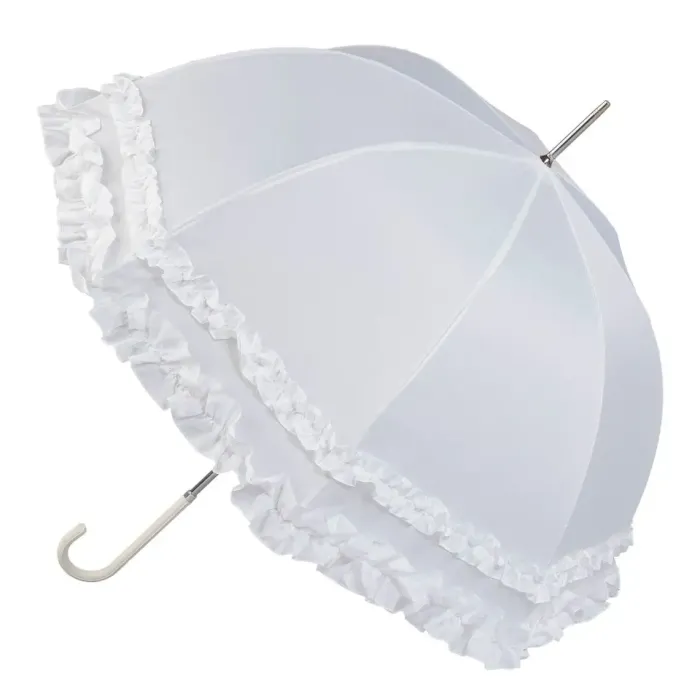 Bridal Umbrellas|Ladies Vintage Umbrellas-Umbrella Heaven Double Frilled Umbrella White