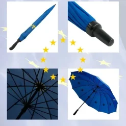 Windproof Golf Umbrellas|Golf Umbrellas-Umbrella Heaven European Union EU Flag Umbrella Blue