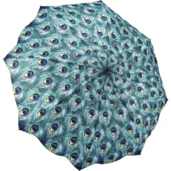 Animal, Birds & Butterfly Art|Ladies Compact-Umbrella Heaven Folding Compact Peacock Umbrella Printed