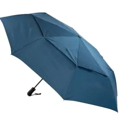 Golf Umbrellas|Shoulder Strap Umbrellas-Umbrella Heaven Folding Navy Golf Umbrella – Vented – Fully Automatic