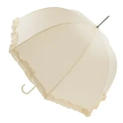Bridal Umbrellas|Frilly Umbrellas-Umbrella Heaven Frilly Ivory Walking Umbrella