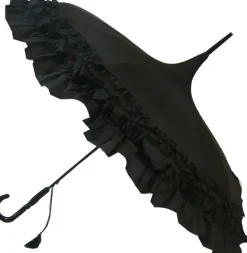 Frilly Umbrellas|Frilly Umbrellas-Umbrella Heaven GiGi Double Frill Pagoda Umbrella Black