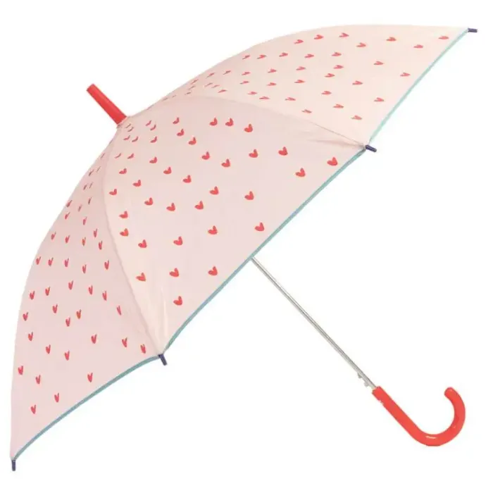 Girls Umbrellas-Umbrella Heaven Girls Pink Umbrella – Heart Print