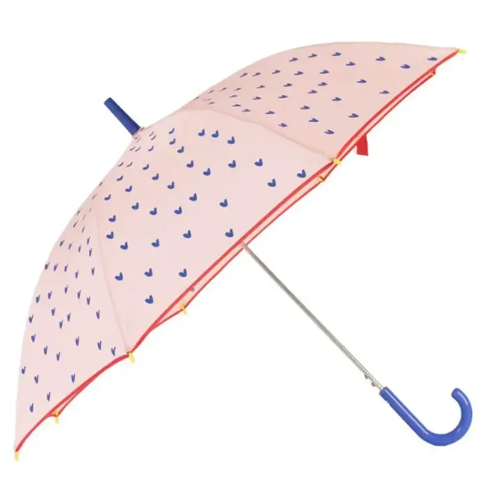 Girls Umbrellas-Umbrella Heaven Girls Pink Umbrella – Heart Print