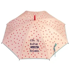 Girls Umbrellas-Umbrella Heaven Girls Pink Umbrella – Heart Print