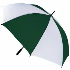 Windproof Golf Umbrellas|Golf Umbrellas-Umbrella Heaven Green & White Golf Umbrella – Windproof