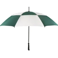 Windproof Golf Umbrellas|Golf Umbrellas-Umbrella Heaven Green & White Vented Golf Umbrella – Windproof