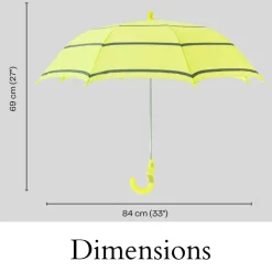 Hi Vis Safety Umbrellas|Boys Umbrellas-Umbrella Heaven Hi-Vis Umbrella – Child Safe Hi Vis Yellow Safety Umbrella