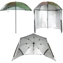 Fishing Umbrellas|Beach Parasols-Umbrella Heaven 3-in-1 UV Umbrella Bivvy Shelter Green