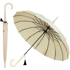 Bridal Umbrellas|Special Offers-Umbrella Heaven Ivory Cream Oriental Pagoda Umbrella