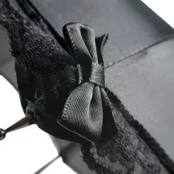 Bridal Umbrellas|Ladies Vintage Umbrellas-Umbrella Heaven Lace & Bows Pagoda Gothic Umbrella Black
