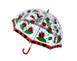 Kids Dome Umbrella|Boys Umbrellas-Umbrella Heaven LADYBIRD PVC Kids Umbrella