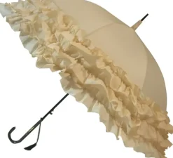 Bridal Umbrellas|Frilly Umbrellas-Umbrella Heaven LuLu Wedding Umbrella Collection Triple Frill Cream