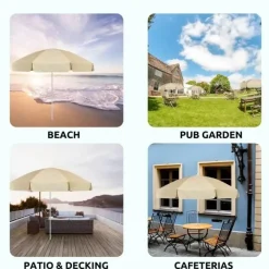 Garden Parasols|Beach Parasols-Umbrella Heaven 2m Garden Parasol – choice of 5 colours