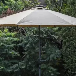 UV Protection Garden Parasols|Garden Parasols-Umbrella Heaven 2.7m Solar Parasol Aluminium with LED Lights & On / Off Button