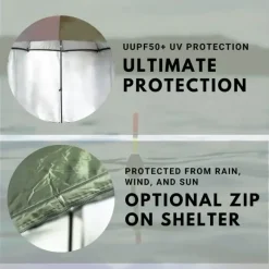 Fishing Umbrellas|Beach Parasols-Umbrella Heaven 2.2m UV Shelter Fishing Umbrella Green