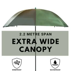 Fishing Umbrellas|Beach Parasols-Umbrella Heaven 2.2m UV Shelter Fishing Umbrella Green